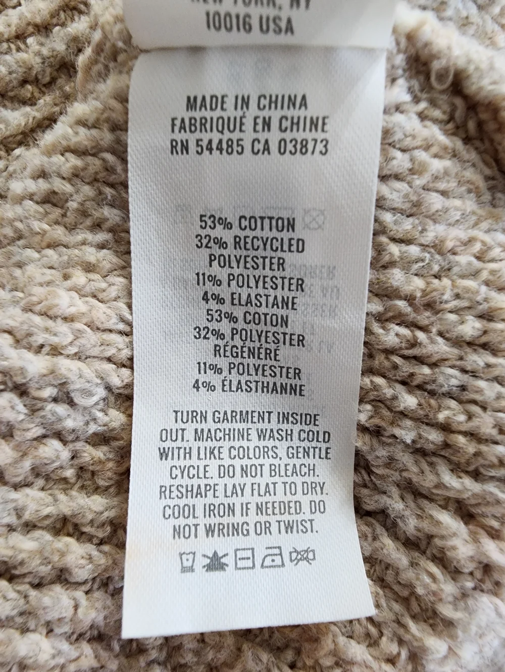 Aerie Waffle Knit Lounge Set M Beige Sweater Wide Leg Pants Cozy FLAW READ DESC - Picture 14 of 16